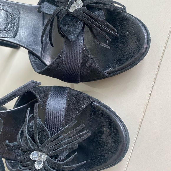 Beautiful CASADEI Suede Platform Heels with Swarovski Crystals Size US 7 - Picture 7 of 12